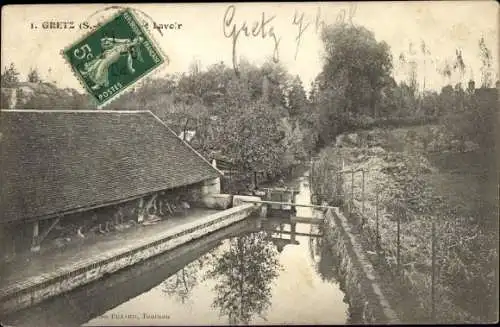 Ak Gretz-Armainvilliers Seine et Marne, Lavoir
