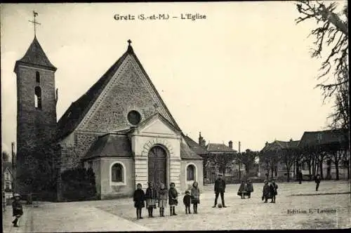 Ak Gretz-Armainvilliers Seine et Marne, L´Église