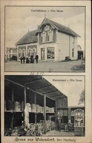 Ak Wakendorf Kiel in Schleswig Holstein, Geschäftshaus Otto Heuer, Bienenstand