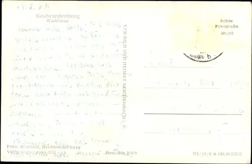Ak Neubrandenburg in Mecklenburg, Wiekhaus
