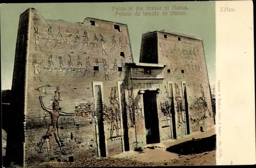Ak Edfu Ägypten, Pylon at the temple of Horus