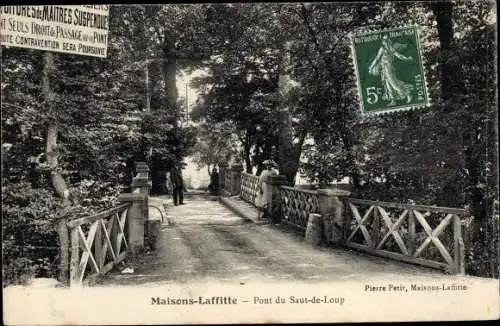 Ak Maisons Laffitte Yvelines, Pont du Saut de Loup