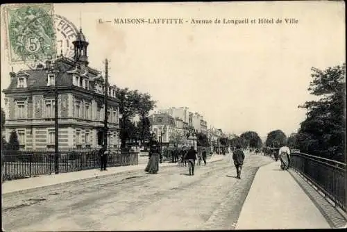 Ak Maisons Laffitte Yvelines, Avenue de Longueuil, Hotel de Ville