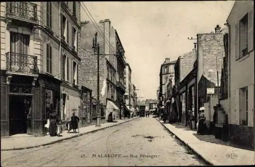 Ak Malakoff Hauts de Seine, Rue Béranger