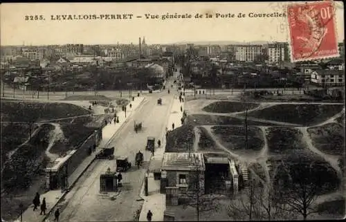 Ak Malakoff Hauts de Seine, Vue Générale et Porte de Courcelles