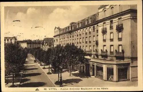 Ak Vittel Lothringen Vosges, Avenue Bouloumié, Hotels