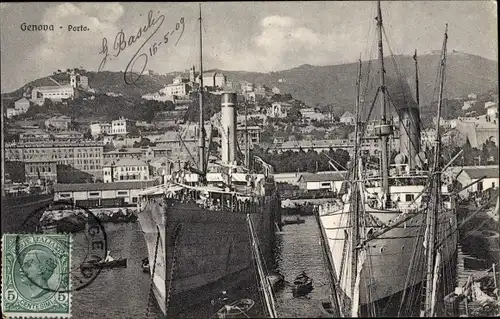 Ak Genova Genua Liguria, Porto