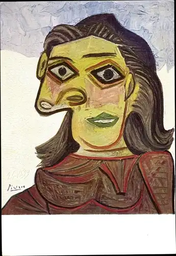 Künstler Ak Picasso, Pablo, Tete de femme, Frauenkopf