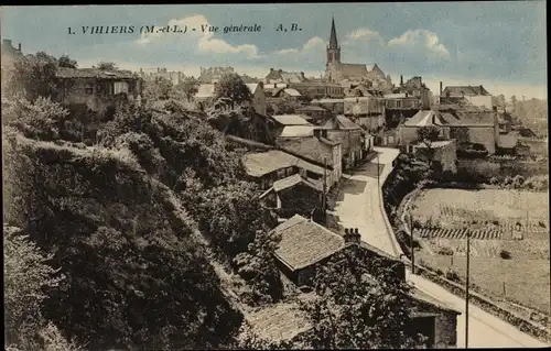 Ak Vihiers Maine et Loire, Vue Générale