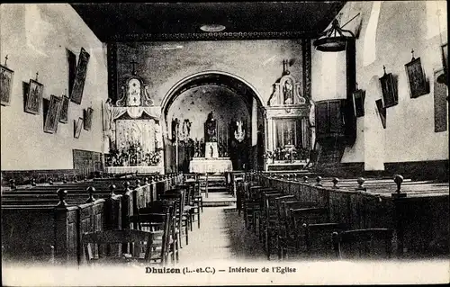 Ak Dhuizon Loir-et-Cher, Intérieur de l´Église