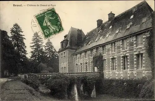 Ak Droué Loir-et-Cher, Château et Pont