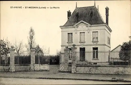 Ak Saint Pryvé Saint Mesmin Loiret, La Mairie