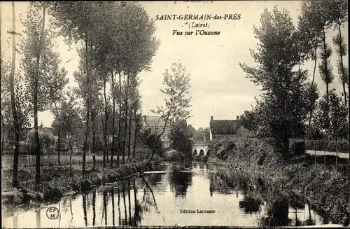 Ak Saint Germain des Prés Loiret, Vue sur l´Ouanne