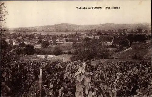 Ak Villiers sur Tholon Yonne, Vue Générale