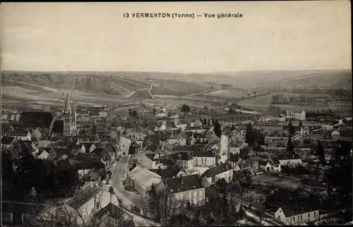 Ak Vermenton Yonne, Vue Générale
