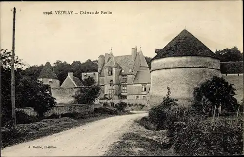 Ak Vézelay Yonne, Château de Faulin