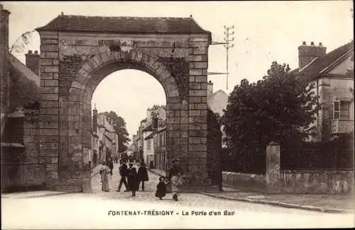 Ak Fontenay Trésigny Seine et Marne, Porte d´en Bas