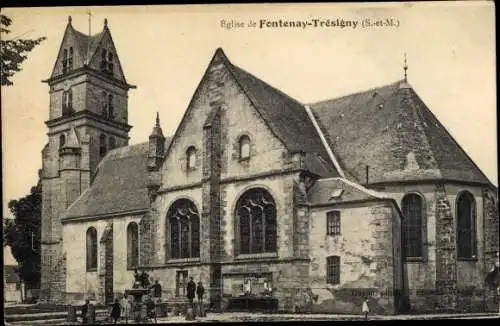 Ak Fontenay Trésigny Seine et Marne, L´Église