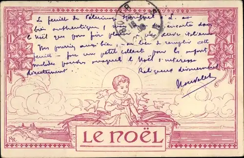 Künstler Ak Glückwunsch Weihnachten, Kind füttert Vögel