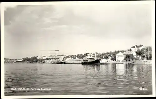 Ak Härnösand Schweden, Blick zum Hafen