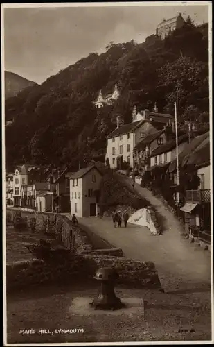 Ak Lynmouth Devon South West England, Mars Hill, Ortspartie