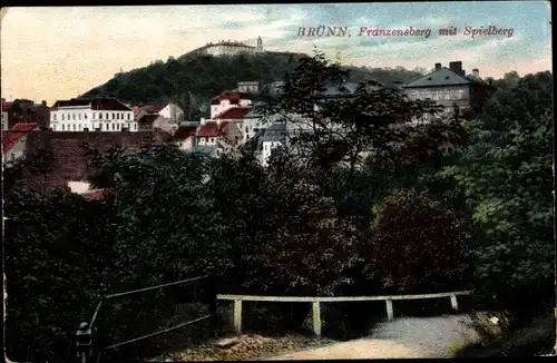 Ak Brno Brünn Südmähren, Franzensberg mit Spielberg