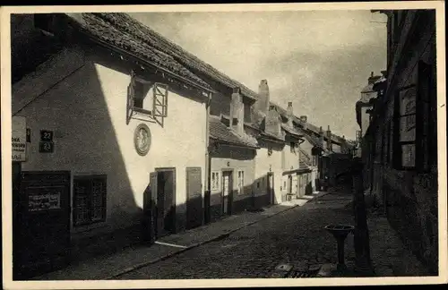 Ak Praha Prag Tschechien, goldene Strasse