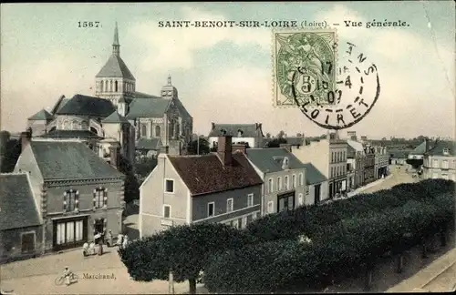 Ak Saint-Benoît-sur-Loire Loiret, Vue Générale