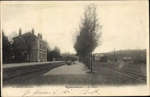 Ak Mondoubleau Loir et Cher, La Gare