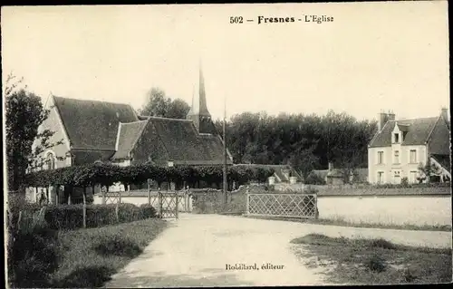 Ak Fresnes Loir-et-Cher, l´Église