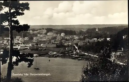 Ak Gamleby Schweden, Fran Garpedansberget, Panorama