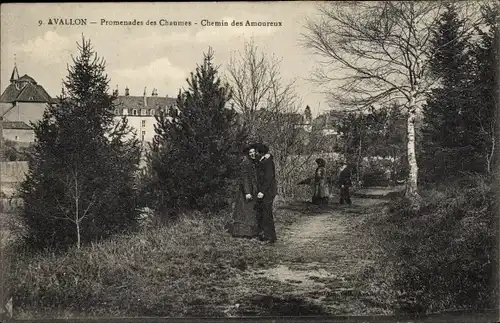 Ak Avallon Yonne, Promenade des Chaumes