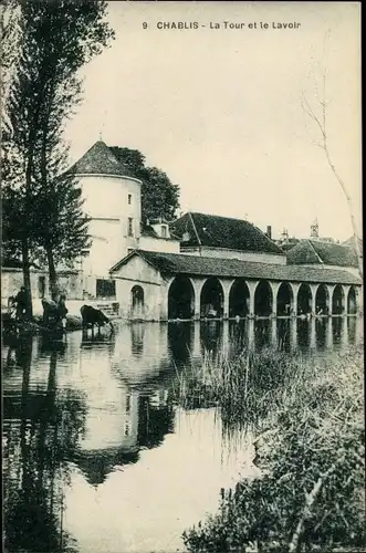 Ak Chablis Yonne, Tour et Lavoir