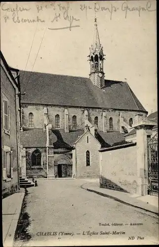 Ak Chablis Yonne, Église Saint Martin