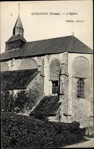 Ak Coulours Yonne, L´Église