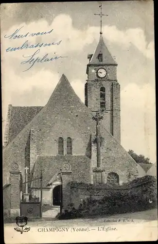 Ak Champigny Yonne, L´Église