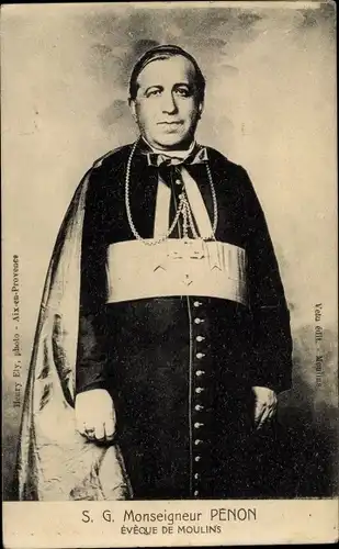 Ak Monseigneur Penon, Eveque de Moulins