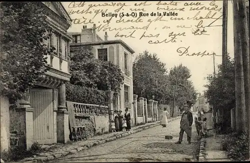 Ak Belloy Val d’Oise, Rue de la Vallée