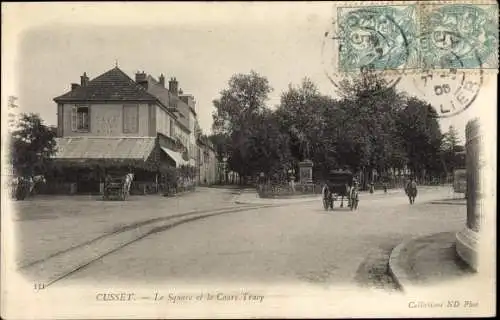 Ak Cusset Allier, Square et Cours Tracy