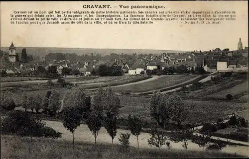 Ak Cravant Yonne, Vue Panoramique