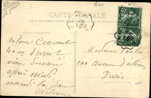 Ak Cravant Yonne, Le Pont