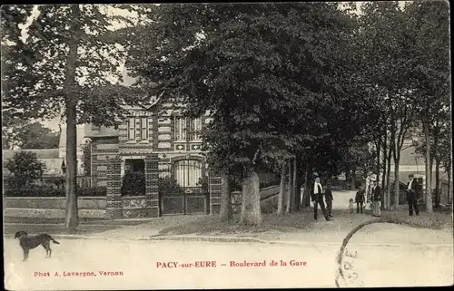 Ak Pacy sur Eure Eure, Boulevard de la Gare