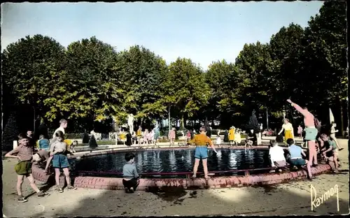 Ak Saint Ouen Seine Saint Denis, Pièce d´Eau dans le Square