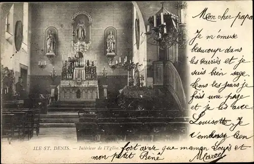 Ak Ile Saint Denis, Intérieur de l´Église