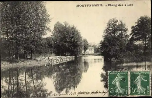 Ak Montfermeil Seine Saint Denis, Étang des 7 Îles