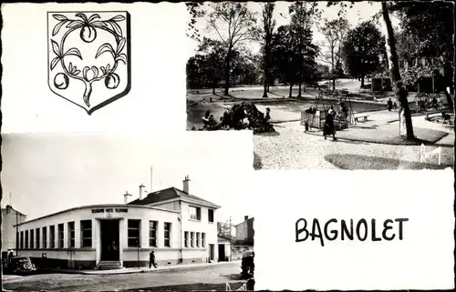 Ak Bagnolet Seine Saint Denis, Le Square, Les PTT