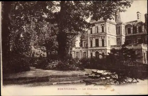 Ak Montfermeil Seine Saint Denis, Le Château Rouge