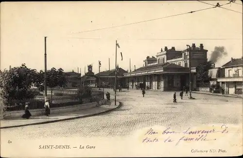 Ak Saint Denis Seine Saint Denis, La Gare