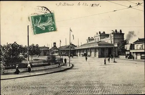 Ak Saint Denis Seine Saint Denis, La Gare