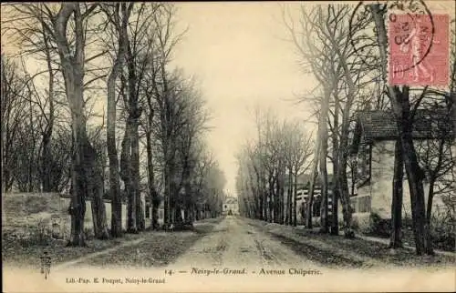 Ak Noisy le Grand Seine et Marne, Avenue Chilpéric